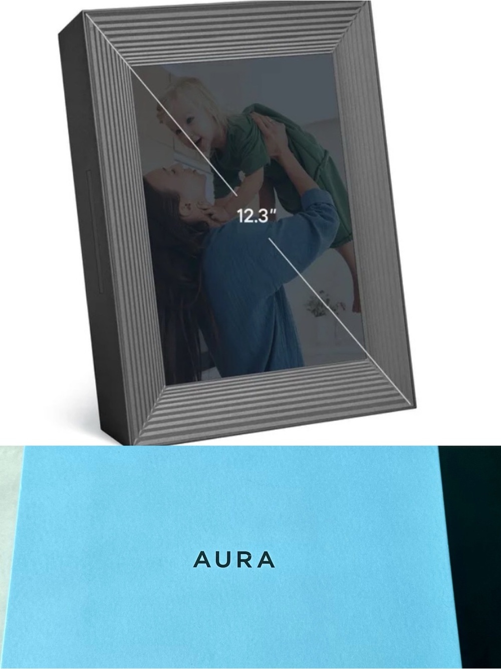 Aura Mason 9” Graphite Digital Frame